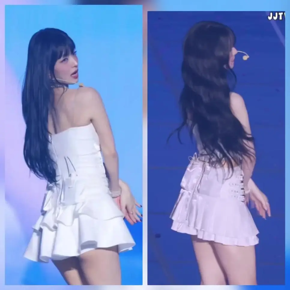 이채영 vs 백지헌 .gif